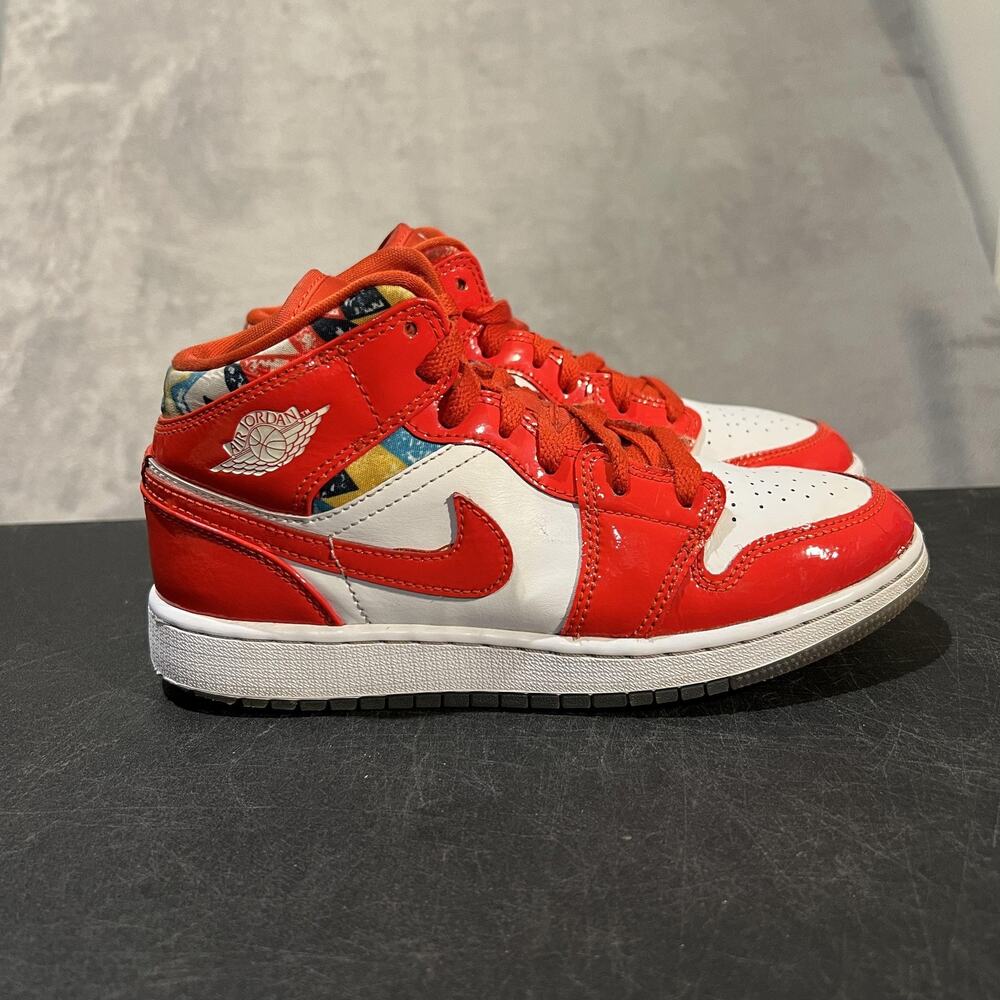 Air Jordan 1 Mid Shoes Youth Size 4.5Y Barcelona Sweater Nike Retro DC7248-600